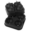 1.77”Sphere Ice Ball Maker Mold Silicone Ice Cube Tray with Lid Easy Fill and Release Ice Maker for Parties Events