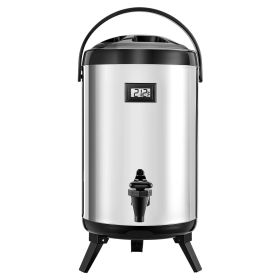 VEVOR Insulated Beverage Dispenser, 2 Gal/7.6L Stainless Steel Thermal Drink Server with Spigot & Temp Display, Suitable for Hot and Cold Drinks