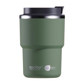 12 oz.;Double-wall stainless steel; insulated;Ceramic interior;Leakproof lid;Fits in a car's cup-holder;