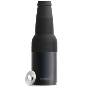 Double walled insulation;Fits all standard 12 oz. cans or bottles ;Built-in bottle opener ;100% BPA-free materials;Hand wash only;Black;
