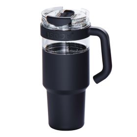 ASOBU SM80BK 34-Oz. Explorer See-Through Travel Mug with Detachable Insulated Tumbler (Black)