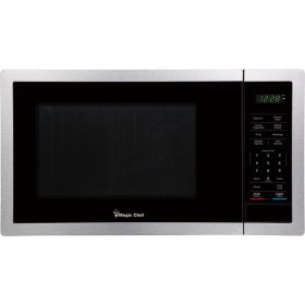 Magic Chef MC99MST 0.9-Cu. Ft. 900-Watt Countertop Digital Touch Microwave (Silver)