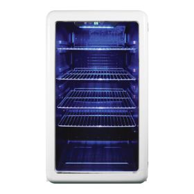 Magic Chef MCB34CHW 3.4-Cu. Ft. Retro Beverage Cooler (White)