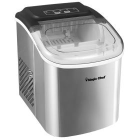 Magic Chef MCIM27ST Portable Countertop Ice Maker, 27 Lbs. per Day (Stainless Steel)
