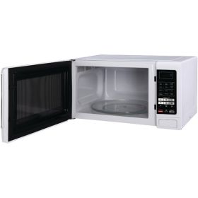 1.6 cu ft;1,100W;11 power levels;Auto-cook menus;Auto-defrost menus;Kitchen timer;Child safety lock;White;