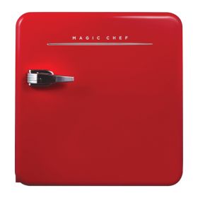 Magic Chef MCR16CHR 1.6-Cu. Ft. ENERGY-STAR Certified Retro Mini Fridge with Manual Defrost (Red)