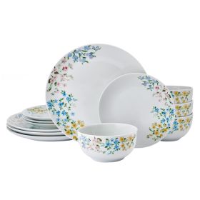 Studio Nova 5323459 12-Piece Porcelain Dinnerware Set, Fiona Floral Pattern