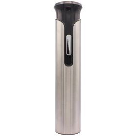 Pulls all types of wine corks, including plastic, at the touch of a button;Battery operated;Stainless steel;