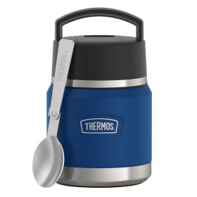 Thermos IS3102NV4 Icon Series 12-Oz. Stainless Steel Kids Food Jar with Spoon (Navy)