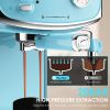 20 Bar Espresso Machine for home- Professional Compact Espresso Maker with Milk Frother Steam Wand, Pressure Gauge & 54oz Large Water Tank