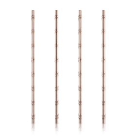 Bamboo Copper Straws Viski (Set of 4)