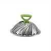 1pc; Foldable Steamer Rack; Stainless Steel Steamer Basket; Folding Steamer Insert For Veggie; Fish; Seafood; Bun; And More; Kitchen Gadgets; Kit